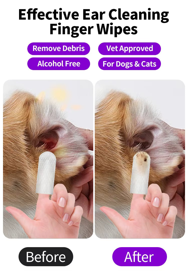 Furjoy - Pet Ear Cleaning Wipes