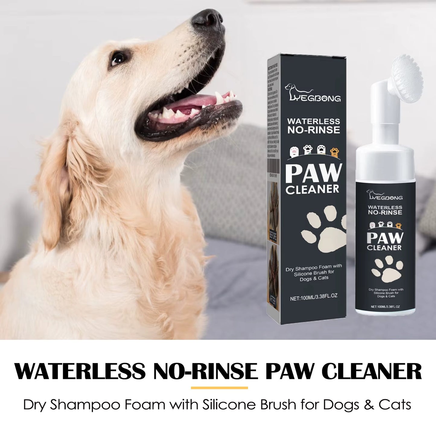 Furjoy™️ - Pet Paw Cleanser (100ml) With Brush