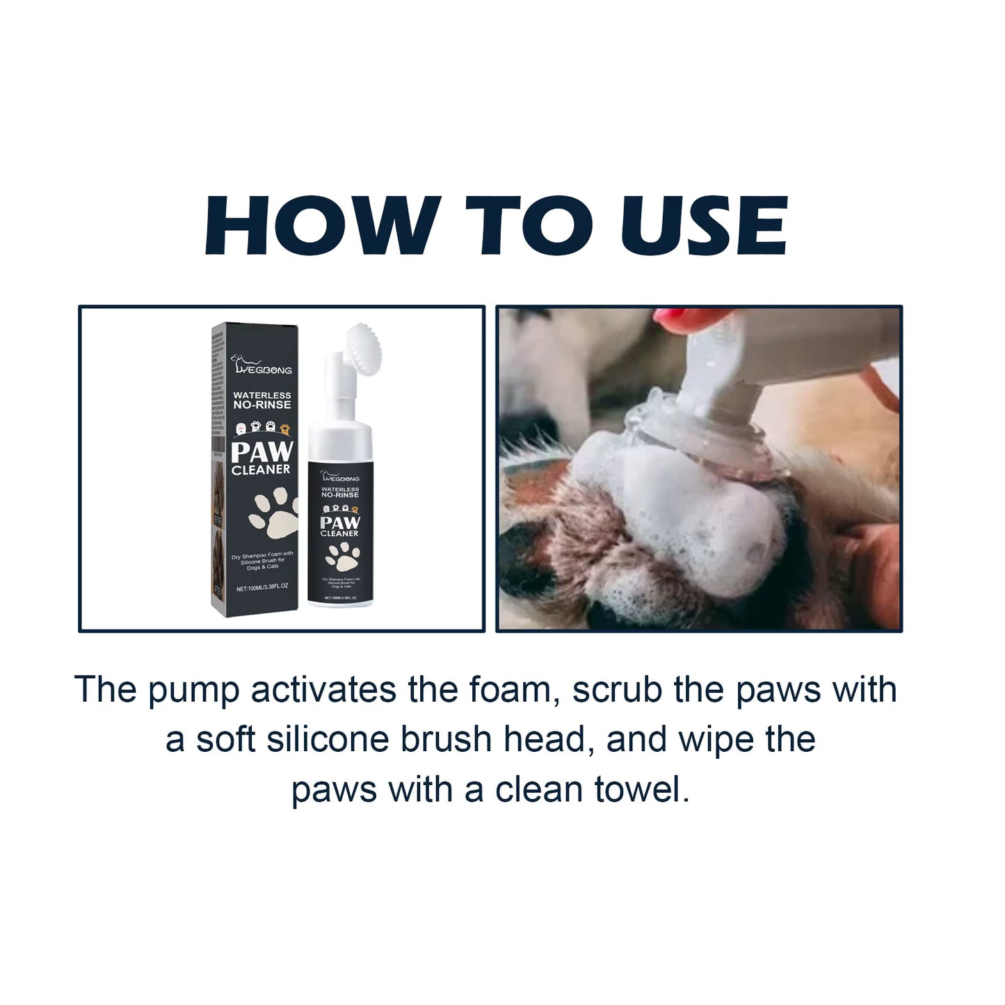 Furjoy™️ - Pet Paw Cleanser (100ml) With Brush